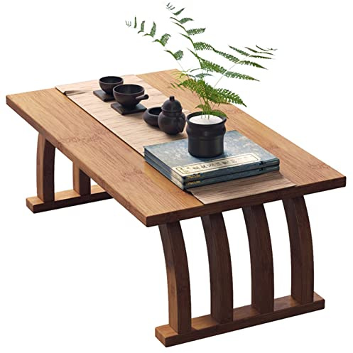 Japanischer Couchtisch, Wohnzimmer, Zen, schwimmender Esstisch, Tatami, Farbe: Braun, S: 70 x 37 x 31 cm