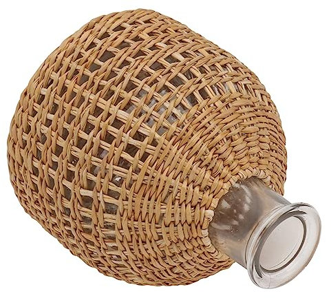 TOPPERFUN 1stück Grass Woven Glass Vase Natürlicher Deko-vase Für Trockenblumen Rustikale Tischdekoration Für Wohnzimmer Und Hochzeit Handgefertigt Aus Hochwertigem Glas Langlebig Und