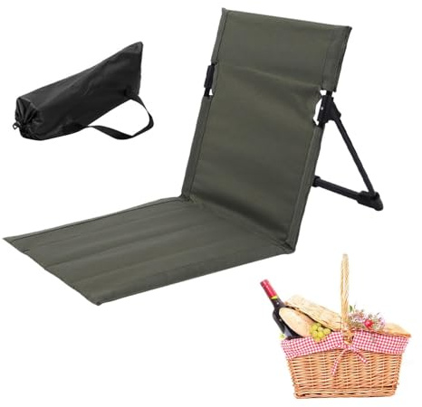 Kasmole Reise-Strandstuhl | Tragbarer Strandmatten-Loungesessel,Wasserdichter, klappbarer Strandstuhl mit Verstellbarer Rückenlehne für Garten, Terrasse, Reisen, drinnen und draußen