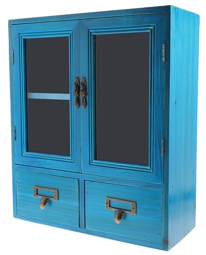 LIFKOME Wandschrank Klein Vintage Hängeschrank mit Doppeltüren Robust und Praktisch als Aufbewahrungsschrank für Wohnzimmer