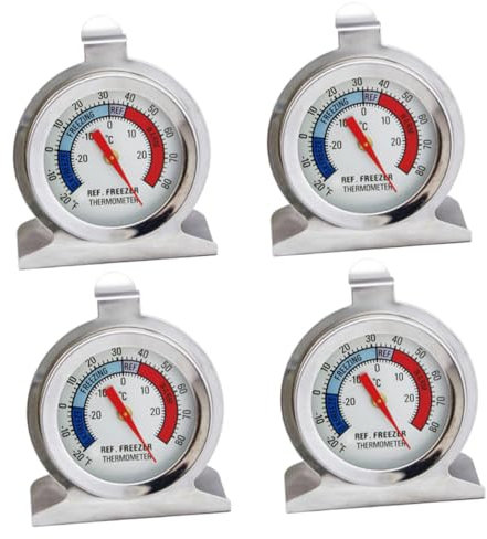 BESPORTBLE Thermomètre De Réfrigérateur En Acier Inoxydable Lot De 4 Design Compact Facile À Installer Idéal Pour Et Le Bureau