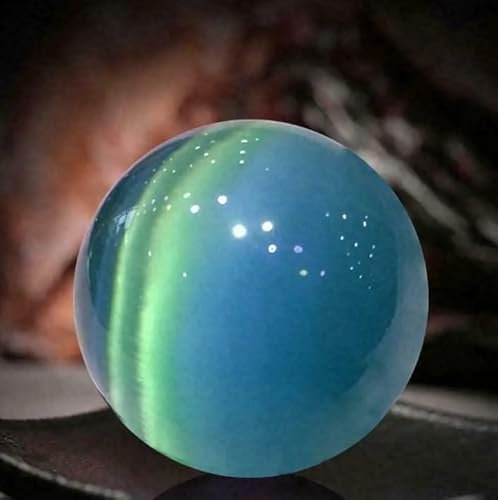 WEISUANSZ 4-10 Cm Naturale Blu Occhio Di Gatto Sfera Di Cristallo Divinazione Energia Sfera Di Pietra Fotografia Palla Decorativa Decorazione Della Casa,40mm