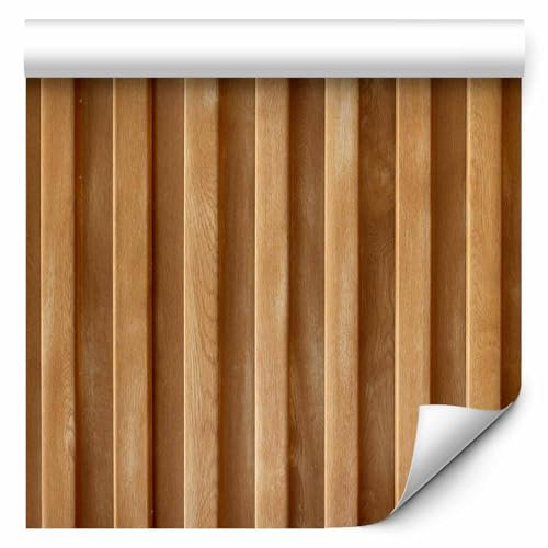 murando - PREMIUM Vliestapete Deco Panel Fototapete Holz optik 3D Lamellen - Tapete Wanddeko 10 m Tapetenrolle Mustertapete Wandtapete modern design Dekoration - Holzlamellen f-B-10150-j-a