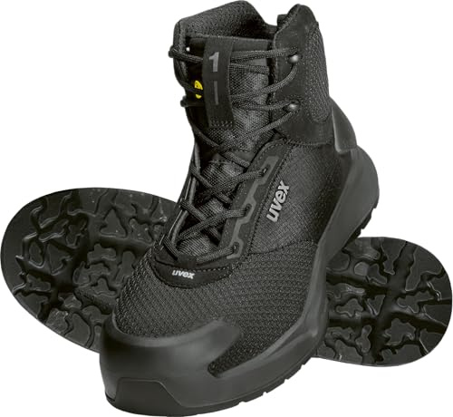 Uvex 1 x craft pro S1 PL FO SC SR – Chaussures de sécurité particulièrement légères – Bottes à lacets – Embout de protection des orteils sans métal