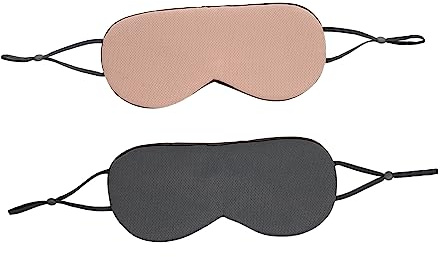 IWOWHERO 2stücke Reise Schlafmaske Nachtschlafmasken Schlafbrillen aus Strapazierfähigem Material Schlaf-augenpads für Reisen und Mittagspause Leicht und Atmungsaktiv