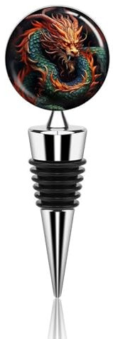 Chinese Dragon Bottle Stopper Beverage Bottle Sealer Reusable Wine Stopper Personalised Champagne Stopper Unique Wine Bottle Corks Keep Fresh Suitable for Standard