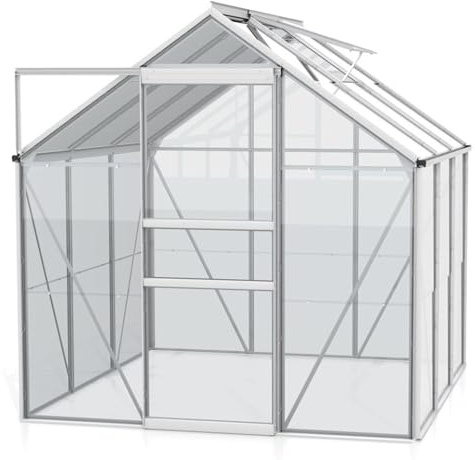 Vitavia Gewächshaus Venus 3800, Aluminium eloxiert, 3,8 m², 3 mm ESG | Wetterfestes & stabiles Treibhaus | Perfekt für Gemüse & Pflanzen | Robust & langlebig