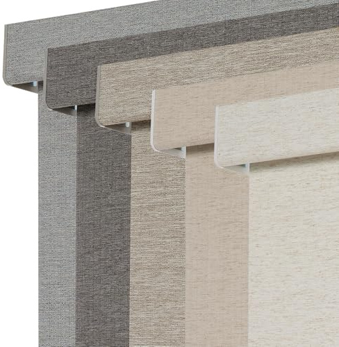 Persilux Blackout Roller Shades for Window Blinds,Cordless,Linen Fabric,Thermal Insulated Fabric UV Protection Shades for Home,Office,Bedroom,Door,Blackout-Cream,35 W X 72 H