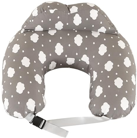 Labtec Nursing Pillow for Breastfeeding, Multifunctional Breast Feeding Pillow with Adjustable Waist Strap and Safety Fence, 100% Cotton Removable Pillowcase