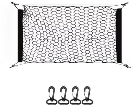 ZSQGHGH Filets pour Auto Filet De Coffre Voiture pour Toyota pour RAV4 XA50 2019-2024 2020 2021 2022 Sac De Rangement en Nylon pour Bagages De Coffre Arrière Filet de Rangement(110cmx60cm)