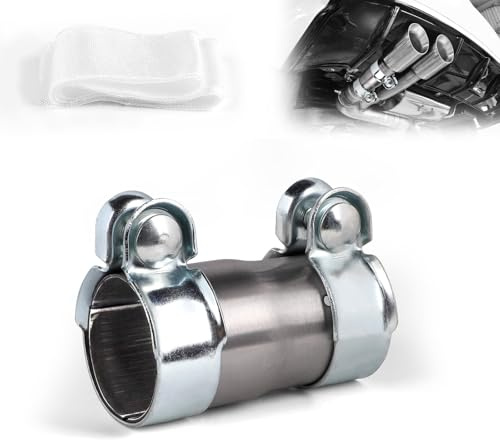Auspuffschelle Rohrverbinder, Auspuffrohr Reduzierstück Ø45mm auf Ø51mm | Rohr Reduzierstück Auspuff, Reduzierung Auspuff Klemmschelle, Edelstahl Auspuffrohrschelle, Reduzierung Verbindungsstück