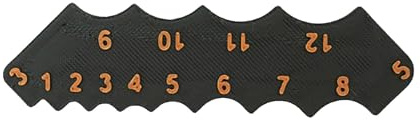Präzisions-Messlineal mit runden Ecken zum Malen, Zeichnen, für die Schule und den Heimgebrauch, Kunststoff-Winkelmesswerkzeug KzW893 (Black, 9.3cm)