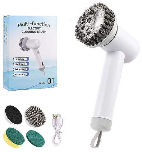 Cepillo de limpieza eléctrico, cepillo inalámbrico para limpiar el cuarto de baño recargable, cepillo eléctrico para la limpieza, cepillos de juntas eléctricas, adecuado para el hogar