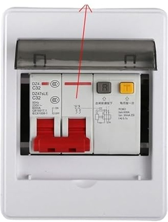 Cuadro Electrico Superficie Caja 4.72x2.95in de conexiones 2-4 vías protección distribución impermeable con cubierta transparente