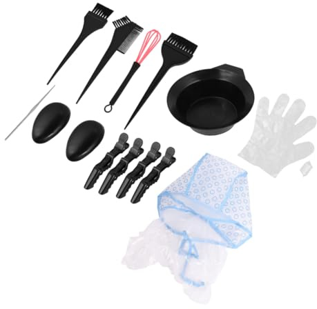 TOVINANNA 15 pièces Kit Coiffure Coloration Cheveux Bol Peigne et Brosse pour Teinture Professionnelle et Usage Domestique Accessoires Durables pour Mèches et Balayage
