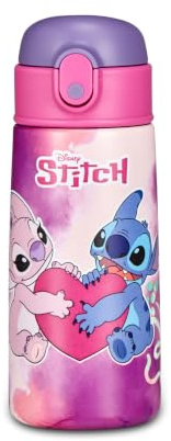 Seven Kid Stitch Gourde 460 ml en acier inoxydable, sans BPA, hermétique, chaud 12 h/froid 24 h, anti-fuite, réutilisable, école, sport, voyage, fille, idée cadeau