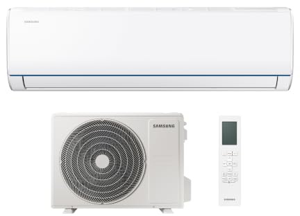 Samsung AR30 Panarea, Climatizzatore Monosplit in pompa di calore, 12000 BTU, SmartThings e Intelligenza Artificiale, WiFi, GAS R32, AR40H12C1BMNEU+AR40H12C1BMXEU, [Efficienza energetica A++/A]