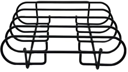 Generisch Edelstahl Rippchenhalter, 4-Slot Vertikaler Grillständer, Fleisch Bratenhalter für BBQ Smoker Grillen Camping