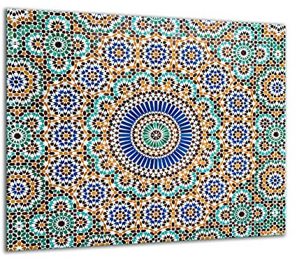 TMK, piastra di copertura per fornelli, 60 x 52 cm, in vetro, per fornelli elettrici, a induzione, paraschizzi