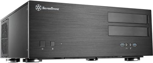 SilverStone Technology SST-GD08B - Grandia HTPC ATX Desktop Gehäuse mit hochleistungsfähigem und geräuscharmen Kühlsystem, schwarz