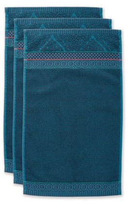 PIP Studio Gästetuch-Set Soft Zellige 3X Farbe Dunkelblau, Größe 30x50 x 3