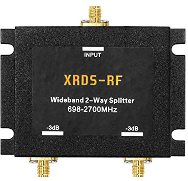 Wide-Band 2 Way Splitter-3dB SMA Female-50 Ohm Cellular Signal Splitter for 4G/LTE System by XRDS-RF