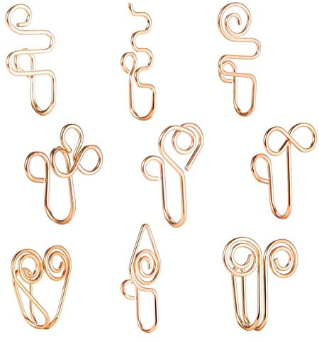 Wycian Nasenpiercing Edelstahl, Septum Piercing Kit U-Form Roségold Edelstahl Ohrring Piercing zum Jubiläum Geburtstag für Frauen Männer