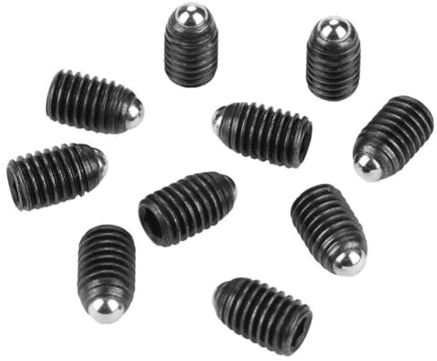 springluem8,10pcs M8 Screw Thread Hex Socket Carbon Steel Ball Spring Plungers 10 stücke Innensechskant Set Schraube (M8*12) Gewinde Plunger Kohlenstoffstahl Kraft Plunger(M8*12)