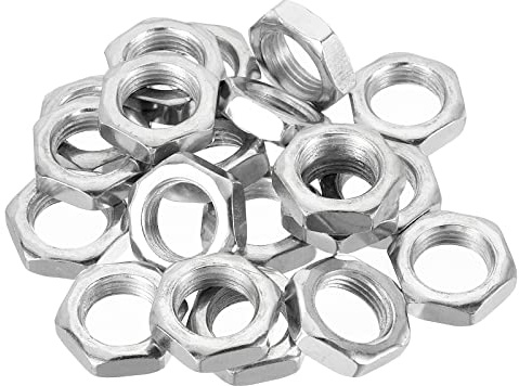 PATIKIL M20 x 1.75 Steel Hex Nuts, 20 Pack Metric Thread Zinc Plated Finished Hardware Nuts Screw Bolt Fasteners 8mm Height