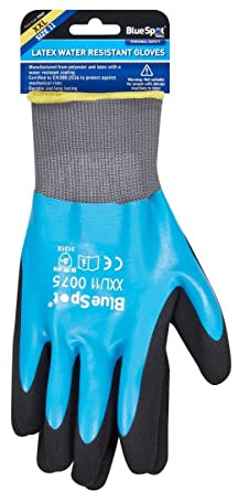 Blue Spot Tools - Latex Water Resistant Gloves (XXL)
