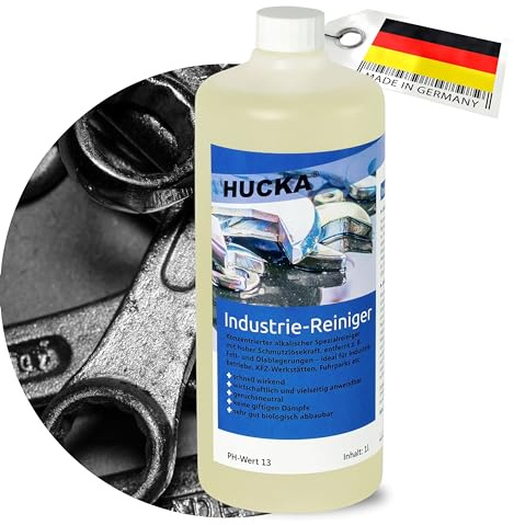 HUCKA Industriereiniger - Konzentrat (1 Liter) - Werkstattreiniger für Böden, Maschinen, Anlagen und Fahrzeuge