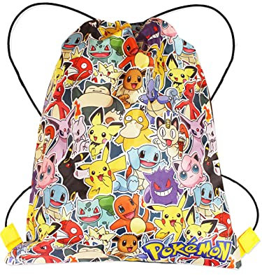 Pokémon Pokemon Schwimmtasche Kinder Kordelzugbeutel Sportschule Gymnastik oder Turnschuhe mit Glurak & Pikachu, mehrfarbig