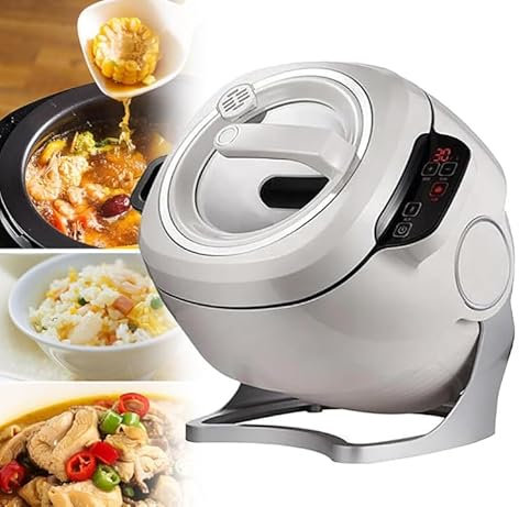 6L Intelligent Cooking Machine, Adjustment 3 Gears Firepower and Pot Body, 3D All-round Heating,Multifunctional Stir Fry Pot for Home Outdoor Camping Travel Cooking