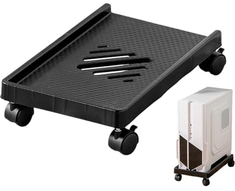 Generisch Soporte de PC para torre de PC, soporte de escritorio para | ordenador, soporte ajustable para CPU con ruedas, soporte de CPU bajo mesa con ruedas giratorias, VT2NB6K9B95U40J8