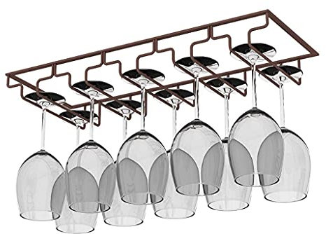 Wine Racks Organizer Rack Wine Glass Rack Hanging Hanger Under Cabinet Stemware Holder Metal Shelf Upside Down Wine Glass For Bar Kitchen For Bars Restaurants Kitchens