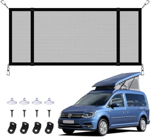 MaxEarn Auto Gepäcknetz 90 x 35 cm, Aufbewahrungs Netz für VW Caddy, Autonetz Kofferraum Netz Autodach Nylon Netztasche für das Aufstelldach Volkswagen Wohnmobile