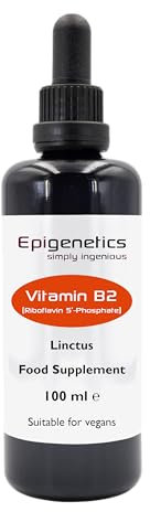 Vitamin B2 (Riboflavin 5’-Phosphate) Linctus 100ml | Riboflavin 2.3mg, Purified Water, Glycerine | Premium Protective Miron Violet Glass | UK Made Vegan Friendly Liquid