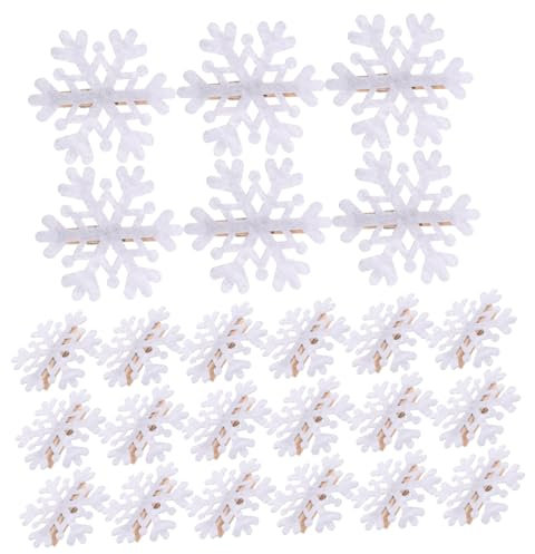 IMIKEYA 60 Stk Fotoclips weihnachtsspange weihnachtsgeschenke weihnachtsdeko xmas Cartoon-Clips Weihnachtsbastelclips fotowandclip selber machen schöner Fotohalter aus Papier Hölzern