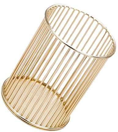 Lurrose Goldener Stiftehalter Rund Metall Eisen Schreibwaren Organizer Schreibtisch Bürobedarf Aufbewahrung für Stifte und Make Up Pinsel