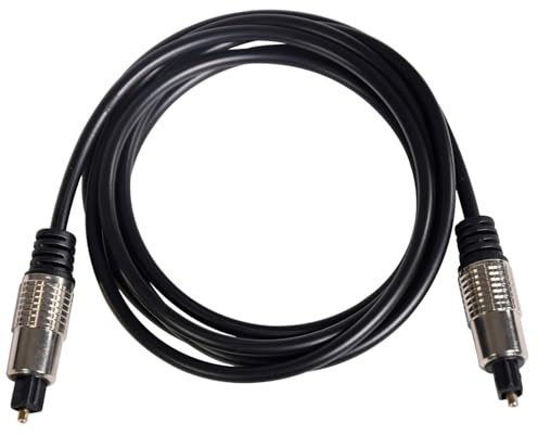 AV:Link | TOSlink Optical Cable for Crystal Clear Multi-Channel Digital Audio, Soundbar, Home Theatre, Gold-Plated, Fibre Optic Speeds, Nicol Cased Connectors | 10 Metre, Black