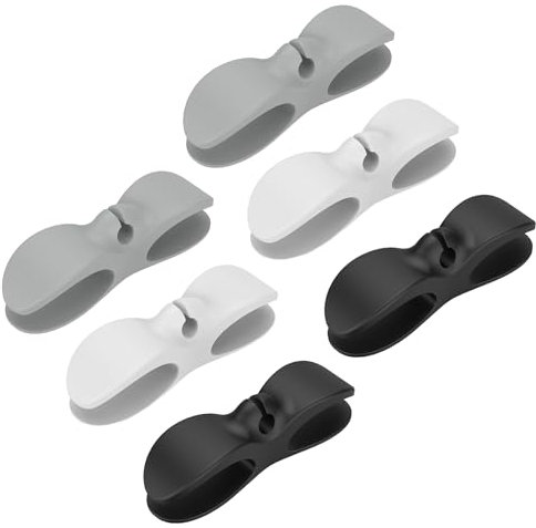 6 Pièces Organisateur de Cable, Supports de Câbles Clips de Câbles, Accroche Cable, Idéal pour Organiser Les Cordons D'alimentation, Les Cordons de Chargement
