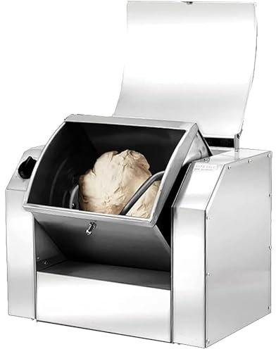 Amasadora de Pan Profesional,Batidora Amasadora Reposteria Amasadora Automática Comercial, Eléctrica de Acero Inoxidable, Amasadora de Sobremesa, para Uso Comercial Y Familiar,5KG