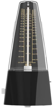 Harilla Klassisches mechanisches Metronom-Rhythmus-Gerät, Musik-Übungswerkzeug, universelles Klavier-Gitarren-Trommel-Metronom für Gitarren-Schlagzeug,