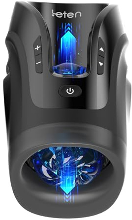 Elektrische Cup-Masturbatoren für Männer Sex Sexspielzeug - Leten Cannon King Mini Blowjob Maschine Penis Masturbator mit 10 Stoßen & Stimme & Saugen Stimulieren, Auto Masturbieren Stroker Mann Toys