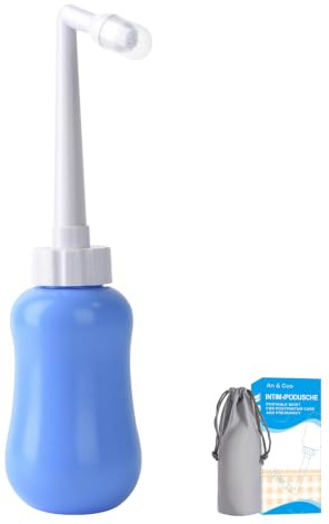 Po Dusche Intimdusche Portable Bidet 360ml BPA-frei - Für Wochenbett Schwangerschaft Perioden Intimreinigung - Sanfte & hygienische Popodusche Tragbar Reise Toilette