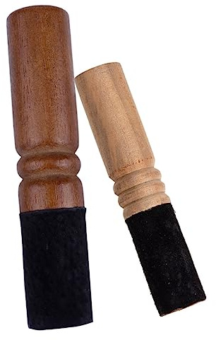 VANZACK Mazo para Cuenco Sonoro de Madera 2 Piezas Mango Fácil de Agarrar para Yoga y Meditación Sonido Claro y Dulce
