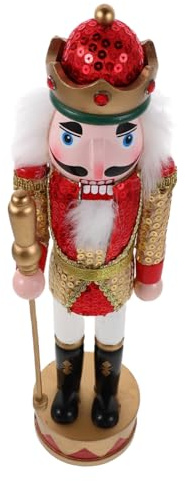 Toyvian Adornos De Cascanueces Rojos Vintage Figuras De Soldados Cascanueces De Madera para Decoración Navideña De Mesa Adorno Clásico De Chimenea