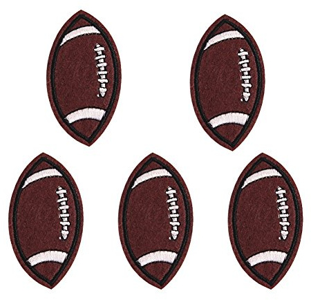 XUNHUI Aufnäher ApplikationFootball Rugby Ball Patch Eisen Flagge auf Applikationen nähen Rucksack Denim Jacke Shorts Basketball Aufkleber für Kleidung DIY 5 Stück