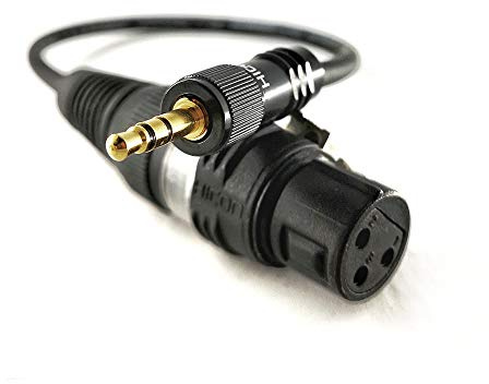 Sommer Cable Mikrofonkabel 0,5m verschraubbare Mini-Klinke 3,5 mm Klinke auf 3pol XLR weiblich für DSLR Kameras vergoldete Kontakte | SC-AK600-MF-0050 (50cm male <> female)