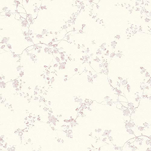 Blumentapete florale Tapete Violett Lila Weiß Vliestapete Violett Lila Weiß | Online Tapeten entdecken